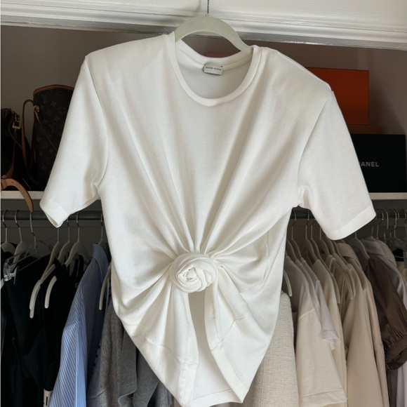 Magda Butrym White Knot Tee - Picture 1 of 6